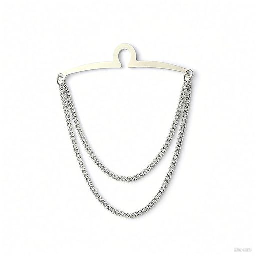 Yierdaおしゃれチェーンネクタイピンシンプルメンズシルバータイピンチェーン結婚式ビジネスアクセサリープレゼント