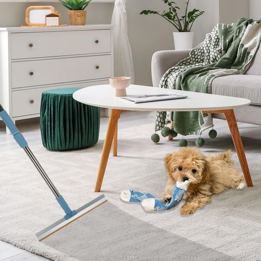 GLIDESMOOTHペットの毛取りツール広い銅製ブレード付きの犬の毛取り器カーペット用レーキ深いクリーニ..