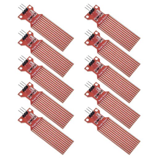 Ren He 10個セット 水位センサー モジュール DC 3V-5V 20mA Water Sensor for 液面 深さ 高さ 検知 水感知 雨水 液面 液体レベル 検出 センサー Arduino用
