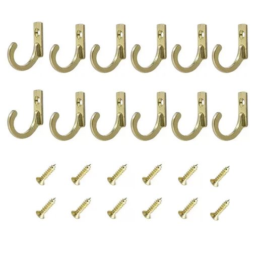 【VEVE&MIKI】アンティーク調フック壁掛けねじ付きJ型かべかけフックキッチン帽子洋服掛けツール収納滑り止めコーティング頑丈スチール製物置吊り下げ収納耐荷重3kg12個