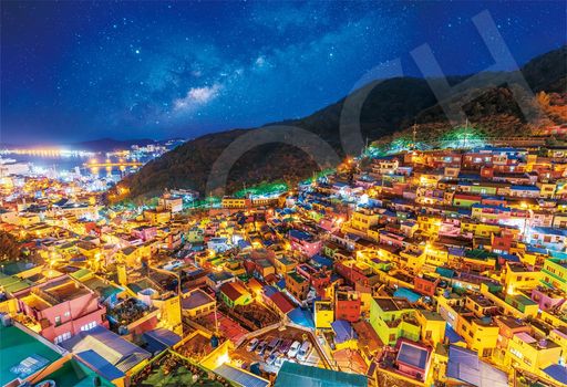エポック社(EPOCH) 300ピース ジグソーパズル 海外風景 甘川文化村(カムチョンムナマウル)の夜景―韓国 (26x38cm) 28-052s のり付き ヘラ付き 点数券付き