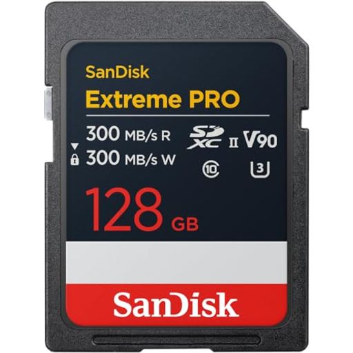 SanDisk 128GB Extreme PRO SDXC UHS-II メモリーカード - 最大300MB/秒の読み取り...