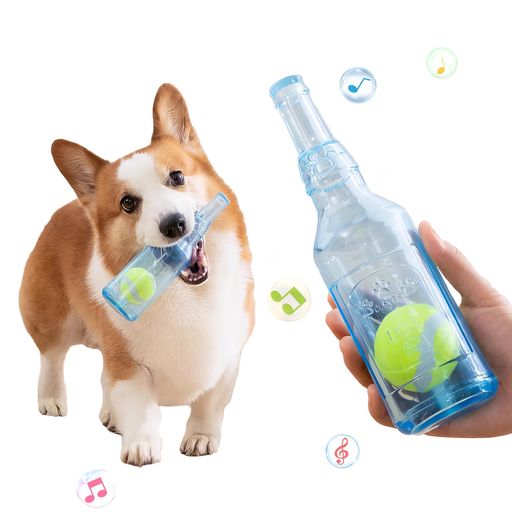 JOYSTECH犬おもちゃ犬音の出るおもちゃ噛むおもちゃ壊れにくい洗える噛んで遊ぶストレス解消ボトル犬デンタルケア運動不足解消ボール付き耐久性安全小型犬に適用ゴムおもちゃお誕生日…