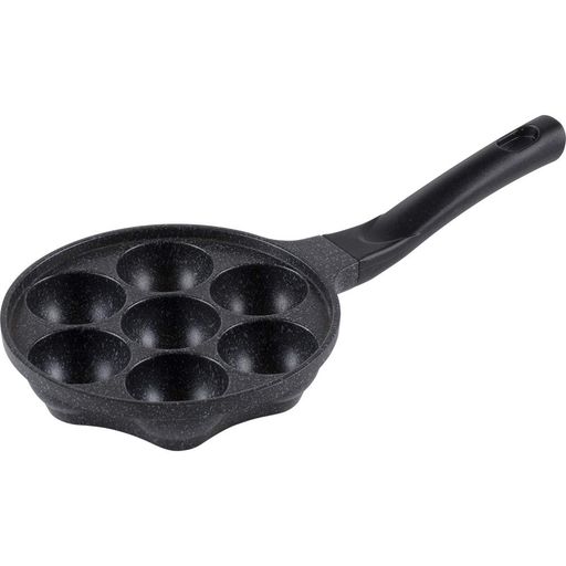 たこ焼きの調理 商品サイズ(ハンドル含む):約 幅28.5x奥行14.6x高さ6.4cm 重量:約440g 本体:アルミニウム合金、内面:ふっ素樹脂加工(ネオ・マーブル) 生産国:韓国