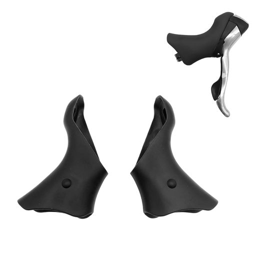 aninako2個ロード自転車シフターカバー滑り止めシフターシリコンカバーバーカバーST-5600/5601/6600用左右ペアブラケットカバーバイクシフター保護弾性シリコン自転車交換用アクセサリー黒…