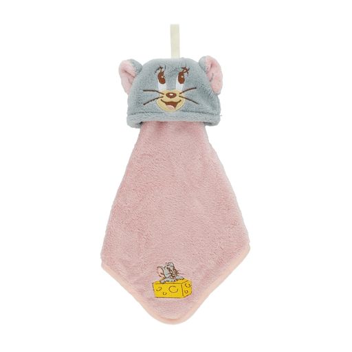 サイズ:カバー部分:約7.5x12cm タオル部分:約25x25cm / 生産国:中国 組成:本体 :ポリエステル100% 刺繍糸:上糸:レーヨン100% 下糸:ポリエステル100% アップリケ部分:ポリエステル100% / 仕様:マイクロファイバー生地・アップリケ刺繍・再生ポリエステル・抗菌防臭加工 フックに引っかけられる便利なループ付きタオル。 顔の部分にタオルを収納可能 TOM AND JERRY and all related characters and elements (C) &amp; TM Turner Entertainment Co. (s21)