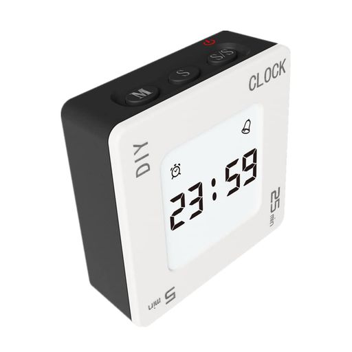タイマー、クリエイティブシェイク目覚まし時計、5、25および任意の分時間管理デバイス、キッチンタイマー、教室または会議タイマー、スポーツタイマー ブラック 小さい