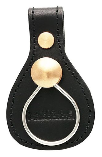 カラー:BK(ブラック) サイズ:H9xW5.5cm 材質:レザー・ステンレス・ブラス ノンマグネット仕様 / ネットホールド用面ファスナー付属