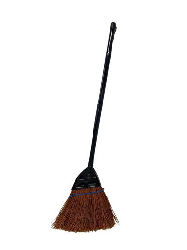 日本クリンテック(Nihon Clean tech) ガテンシダほうき 短柄 鉄板カバー 幅20cm 全長80cm 屋外 現場 コシの強い天然繊維 大きなゴミや土砂の掃除