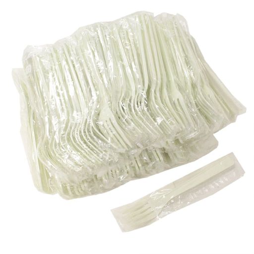 中村(Nakamura) 業務用 フォーク プラスチック 100本入 一個別袋入り 16cm