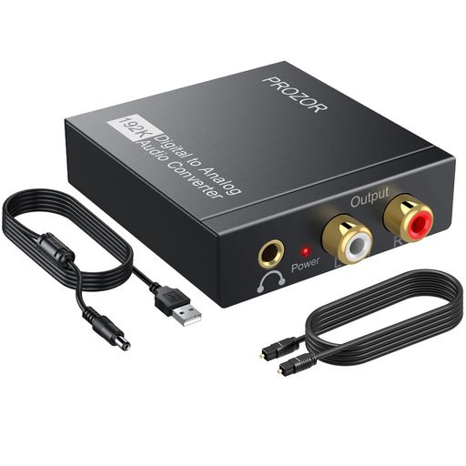 PROZOR 192KHz 光デジタル アナログ変換 コンバーター 音声変換器