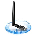 KIMWOODWIFIUSB1300MBPSUSB3.0無線LAN子機2.4G/5Gデュアルバンド5DBI超高速通信WIFI子機360°回転アンテナWINDOW...