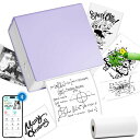 MEMOKINGM02ミニプリンタースマホ対応サーマルプリンター感熱プリンターメモプリンターモバイルプリンターフォトプリンターBLUETOOTH接続ステッカープ...
