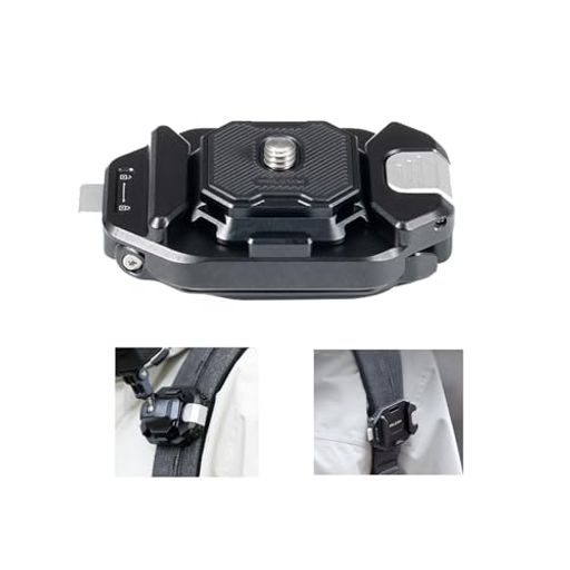 【革新的なフレキシブル構造で持ち運びが快適】クリップとストラップの間の締め付け面に、初めてフレキシブルなストラップバックルを導入しました。これにより、突出感なくさまざまなストラップのカーブに適応できます。 【ストラップ本来の感触を維持】快適性がアップグレードされ、弧状の熱可塑性バックパネルがストラップをしっかりとフィットさせ、擦れや圧迫感がありません。 【標準:ARCA-SWISSサイズと互換性があります。F38クイックリリースプレートは、標準のArcaサイズの製品で使用できます。 【小型で超高性能】バックパックV2用F38クイックリリースキットの正味重量は86gで、動的耐荷重は最大30kgです。 【F38クイックリリースエコロジー】瞬時に取り付け、取り外し可能、三脚、バックパック、ショルダーストラップ、スタビライザー、スライダー、その他のマルチシーンクイックリリーススイッチングシステム。