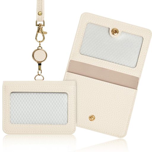 IDカードホルダー横型社員証ケースメンズレディースカード入れネックストラップ付き名札ケース定期入れ..