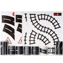 SONGDAOロードテープ&カーブステッカーセット8巻黒色ハイウェイテープ交通装飾マスキングテープおもちゃの車・車両キット用子供のパーティーギフトにも