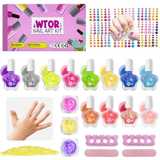 WTOR子供マニキュア12色セット+10枚ネイルシールこども+3点マニキュアパウダー+3点指輪などはがせるマニキュア水溶性ネイルネイルポリッシュメイクセットキッズ用ネイル子供用お誕生日… WTOR子供マニキュア12色セット+10枚ネイルシールこども+3点マニキュアパウダー+3点指輪などはがせるマニキュア水溶性ネイルネイルポリッシュメイクセットキッズ用ネイル子供用お誕生日…
