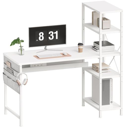 YeTom机ラック付きデスクpcデスクパソコンデスク幅120cmx奥行48cmA4対応在宅ワークデスクオフィスデス..