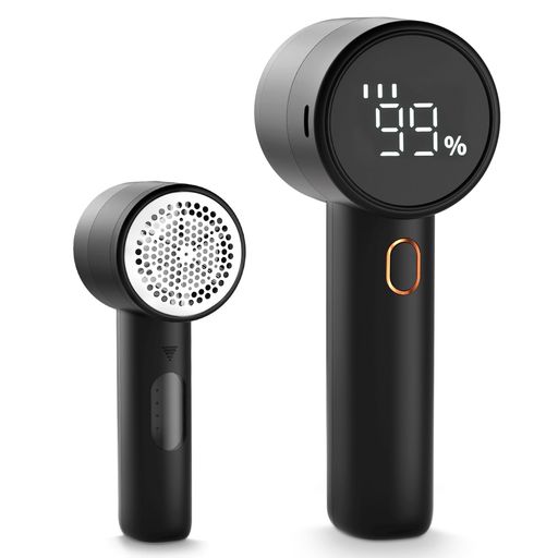 【毛玉取り】FrSara毛玉取り電動けだまとり毛玉クリーナー液晶ディスプレイ付き3段階のスピード調整強力6枚刃Type-C充電式安全装置様々な衣類靴下旅行自宅用