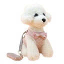 LEAFINペットハーネスリードセット犬用ベスト牽引ロープペット用品中小型犬猫散歩お出かけ用ワンちゃん簡単脱着式(Sドット-ピンク)(4)