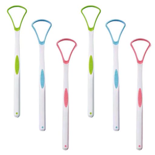 FineGood舌ブラシシリコン舌に優しく6本セット3色舌クリーナー舌磨きブラシ舌苔掃除舌磨き両面用個包装携帯に便利舌苔除去舌専用クリーナー携帯用