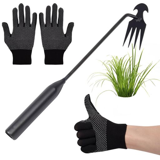 GOKEYKI草取り道具雑草取り器具30CM40CM草刈りレーキ草刈り道具雑草抜き草抜き道具作業用手袋付き庭/芝..