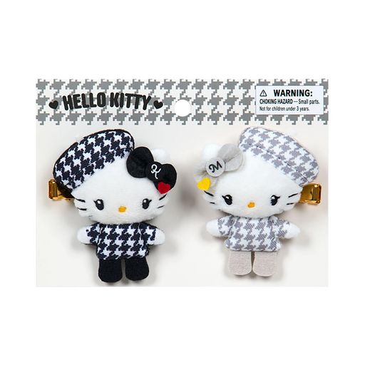 サンリオ(SANRIO) ヘアクリップセット(モノクロガーリーふたごコーデ) ハローキティ 右向きと左向きのセット 対象年齢3才以上 282855
