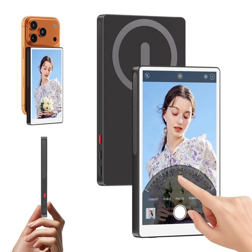 MAGEXiphone17自撮りモニター5インチタッチスクリーン1080P超薄型スマホモニターmagsafe対応ワイヤレス接続画面ミラーリング外カメラiphone背面モニター