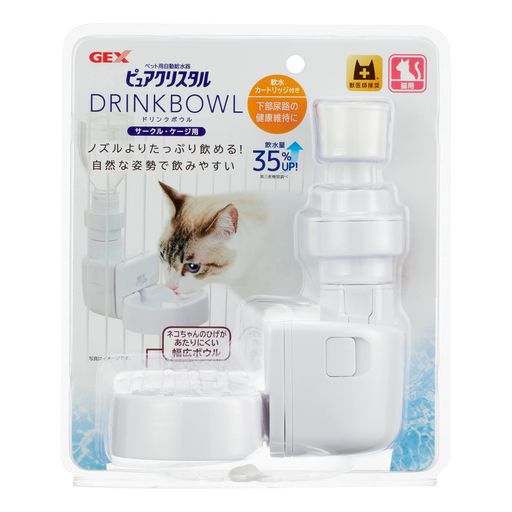 屋内用 本体重量:0.24kg ネコちゃんのひげがあたりにくい幅広ボウル ボウル容量:約60mL 原産国:中華人民共和国 商品モデル番号:57364 本体サイズ (幅X奥行X高さ) :12x15.3x14cm ペットにとって飲みやすいボウル型*軟水カートリッジ付きです。