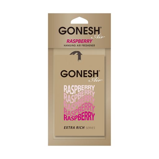 GONESH(ガーネッシュ)ハンギングエアフレッシュナー(吊り下げ型芳香剤)ラズベリー(甘酸っぱいベリーの香り)1枚