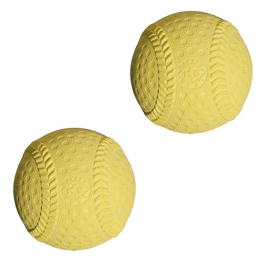 Sport - KOKUSAI(コクサイ)KSふわふわボールN黄軟球タイプキャッチボールハンドベースボール三角ベース野球ゲーム2個