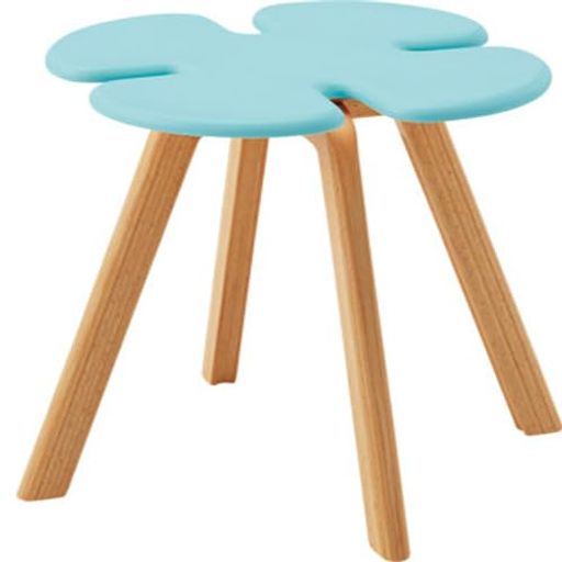 寸法:W326 D326 H320 SH320、重量 : 1.4kg 材質:座 /MDF(カラーウレタン)、脚/ホワイトビーチ(ナチュラル) Design : 小池智子 積み重ねることができます 長時間の積み重ねにより、跡が付く場合があります