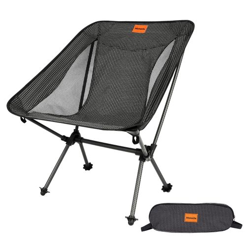 Chairs - Msnaileアウトドアチェアキャンプ椅子折りたたみ軽量700gカーボン製骨組み耐裂性ダイニーマ混紡生地収納バッグ付き持ち運びお釣り登山ハイキング耐荷重150kg