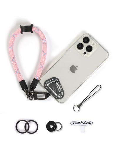 Food - [project-cb]スマホストラップハンドストラップカメラハンドストラップストラップホルダーリストストラップ落下防止調整可能リングストラップ(ピンク)