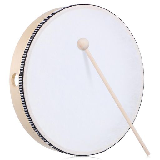 Drums - Alasumハンドドラム9.84インチ木製フレームドラムスティック付きクリアサウンドフレームドラムパーカッション大人子供音楽練習パーティー演奏用