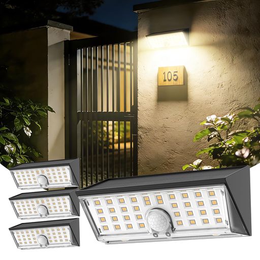 【超高輝度38LED・広範囲照射・両面発光】 今回のパワーアップ版であるWL06-Lは、一般の低輝度ソーラーライトと比較し、38個の38個の高品質LEDを搭載し、最大500LM(白光)/400LM(暖光)の高輝度を実現しています。ボディサイズを最適化したことで照射範囲が広がり、照明可能面積は約40~60m2(一般的なモデル比約2倍)にまで拡大しています。両面発光デザインと相まって、より広い範囲を均一に、かつ明るく照らすことが可能です。広い庭全体や駐車場、長い通路などでも、まるで複数灯を設置したようなワイドな照明効果を、この1台で実現します。 【大容量バッテリー・高効率ソーラーパネル・持続照明】 市販の一般的なモデルと比較し、WL06-Lは1200mAhの大容量バッテリーを搭載しています。連続点灯時間を最大10時間に延長し、曇りや雨の日でも安定した照明を提供します。さらに、最新の高効率単結晶ソーラーパネルを採用し、充電効率を大幅に向上させます。光が弱い環境でも充電が可能で、日中はより短時間で満充電になり、電気代ゼロの省エネ生活を持続的にサポートします。