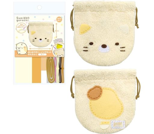 コップ や 小物入れ にピッタリの 巾着 が作れる キット です。 ※本商品は完成品ではございません。組み立てキットです。 出来上がりサイズ(目安):横約180x縦約190x厚さ約5mm (巾着部分のみ) キット内容:綿、フェルト、プラスチック針、糸 素材:布、糸:ポリエステル/ひも:PP/タグ:PU/縫い針:ABS 中国製 対象年齢/難易度(目安):6歳以上/簡単 製作時間(個人差があります):約1時間30分~2時間