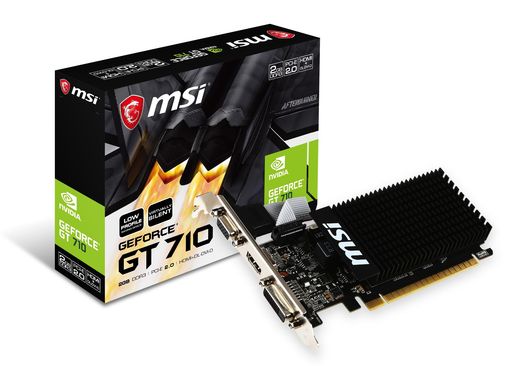 MSI ファンレス・ロープロファイル対応 GeForce GT 710 グラフィックスカード メモリ2GBモデル GT 710 2GD3H LP