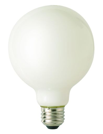 60W相当LED電球 定格消費電力AC100V 定格消費電力6.7W 調光可能 60W相当 フィラメント形 ボール電球形 口金E26 電球色 色温度3000K ガラスホワイト 配光角度290度 演色数Ra80 全光束810lm 定格寿命20000時間 サイズφ95x135mm 断熱材施工器具、不可 調光対応可 密閉器具対応可