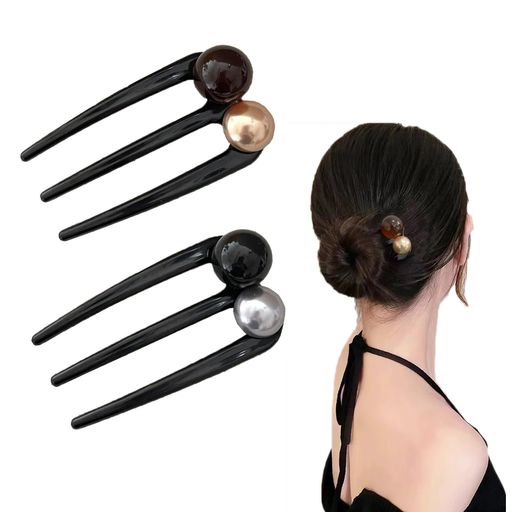 【ヘアコーム】ヘアコームはビーズボールのデザインがレトロで優雅な雰囲気をプラス。強くて柔軟な3歯、櫛は髪を優しくしっかりと掴みます。 細い髪から中程度の髪のタイプに適しています。デザインはシンプルで、ドレスにも合わせやすい。 【高品質の素材】夜会巻きコームは高品質のアクリル素材を用いて作られ、丈夫で耐久性があり、変形しにくく、壊れにくく、長時間使用でき。とても滑らかで髪に優しいです。鋭利な部分がなく安全です、頭皮にやさしく、髪を傷めません。 【商品のサイズ】長さ:8 cm、幅:4.3 cm、適度な長さで使いやすいです。数量:2個セット、軽量で持ち運びに便利。髪を結んだり、お団子を結んだり、ヘアスタイルを飾るのに使用できます。洗練された印象のヘアアレンジができます。 【簡単で使いやすい】髪に差し込むだけで、しっかりと頭に固定でき、抜けにくい。ポニーテール、ハーフアップ、夜会巻きや、お団子など、さまざまなヘアスタイルに使え、エレガントな雰囲気を演出する実用的なアイテムです。 【幅広い用途】結婚式、パーティー、成人式、披露宴、デート、卒業式 、入学式、コンサートなど様々なシーンに最適です。