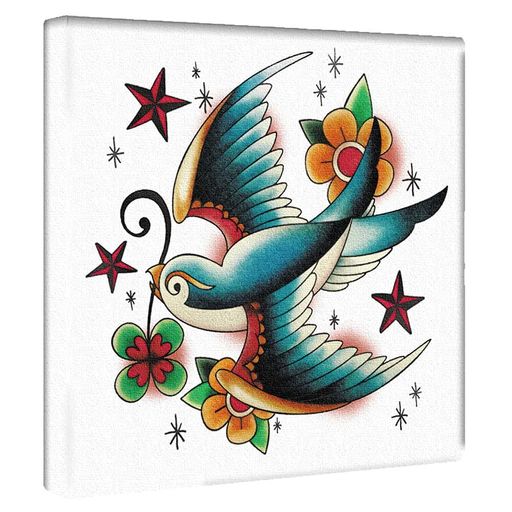 鳥 花 アートパネル 30cm x 30cm 日本製 ポスター おしゃれ インテリア 模様替え リビング 内装 星 アート カラフル ファブリックパネル ol-8380-tragar