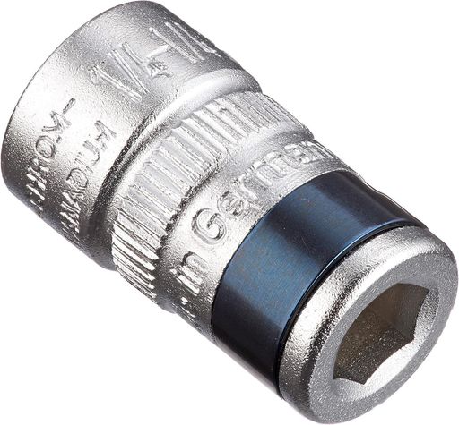 HAZET (ハゼット) 2250-1 ビットアダプター プロフェッショナル 1/4インチ 差込角6.3mm スプリング式ビット固定機構 六角軸対応 クロムバナジウム鋼製 クロームメッキ加工 ドイツ製 精密工具 …