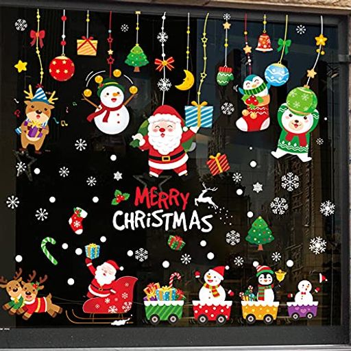 樂天商城 - クリスマス飾り静電ステッカー剥がせるMerryChristmas静電気シール窓ステッカー壁飾り部屋インテリア(タイプ3)