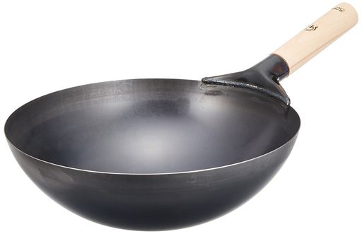 遠藤商事TKG中華鍋北京鍋27cm木製ハンドル片手サイズ:φ270x深さ78mm重量:1000g材質:鉄中華料理の定番強火で一気に炒める調理に最適業務用APK12027