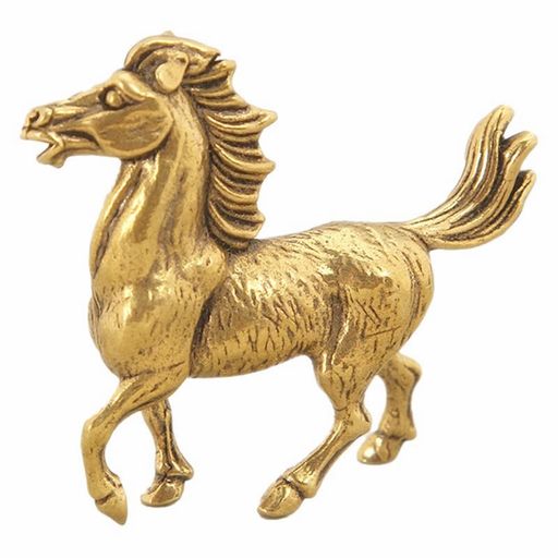 馬の置物昇運金馬銅製馬干支午馬置物飛躍や成長や発展や幸運運気と金運アップ十二干支飾り風水インテリア開店玄関縁起物プレゼント贈り物コンパクト