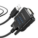 DriverGeniusSerialPulseXシリーズUSB-RS232シリアル変換アダプタ|Serialコンバーターケーブル|9xデータ監視LED付き|Windows11・macOS15対応|産業用(2)