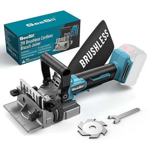 SEESII充電式ジョイントカッター電動工具18V互換コードレス小型高精度深さ簡単調整ブラシレスモーター..