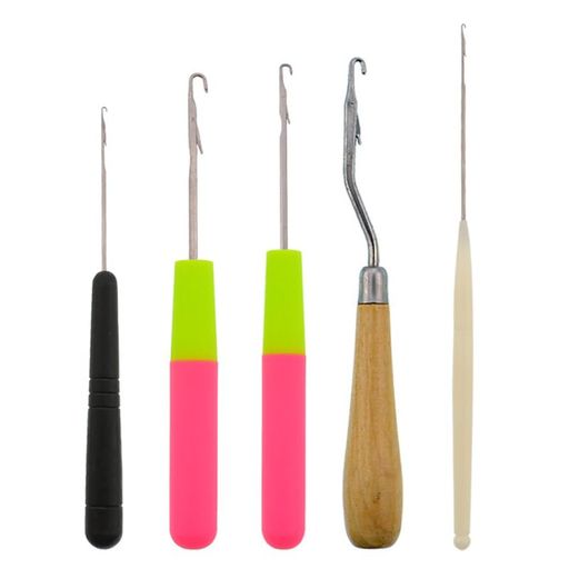 かぎ針編み針ラッチフック毛織り針カーペット編み毛糸DIYマフラー帽子などのメンテナンス用マイクロ5本..