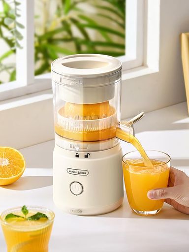 シトラスジューサージューサー25年最新電動生搾りスロージューサーオレンジ、レモンジュース搾りカス分離低速大容量USB充電式高い搾汁率一台多役洗い簡単軽量コンパクトポータブル持…