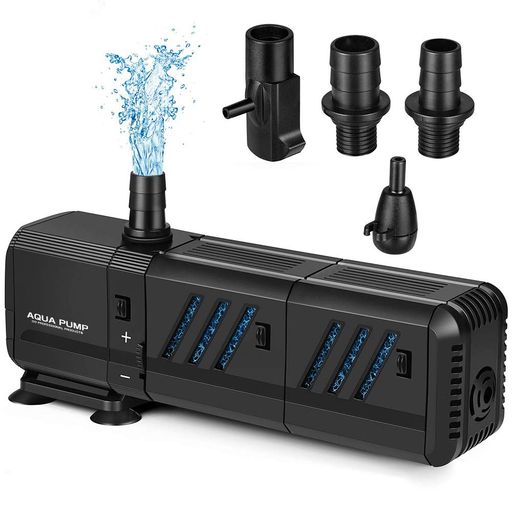 水中フィルター式水中ポンプエルエンスタジオ酸素増加/ろ過/水循環機能/水流発生4in1ウォーターポンプ・フィルター流量調整できる水槽内フィルター...(15W)